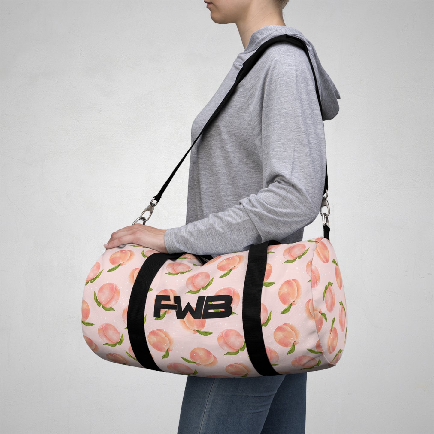 Peach Print Duffel Bag | Stylish Gym & Travel Bag
