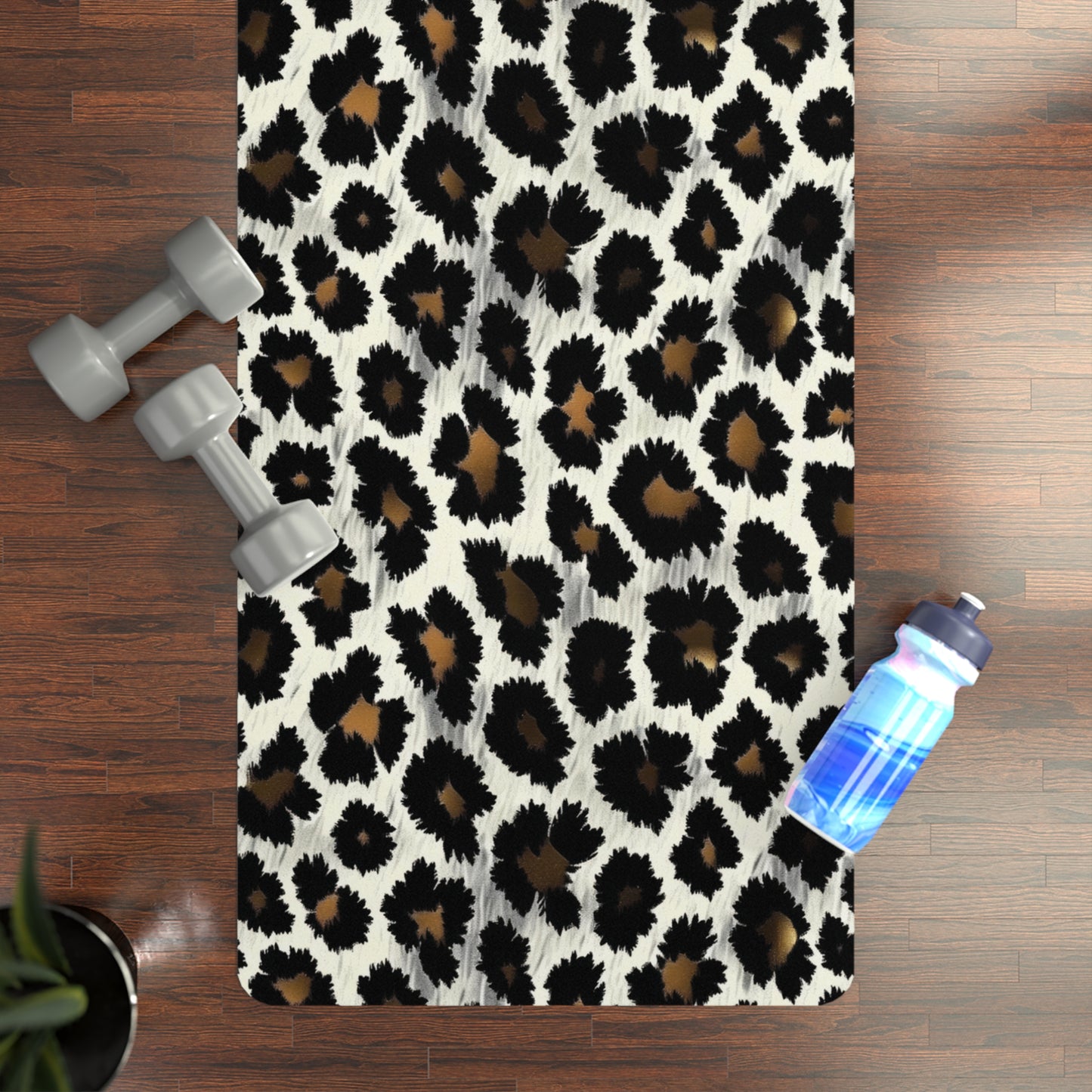 Leopard Print Rubber Yoga Mat