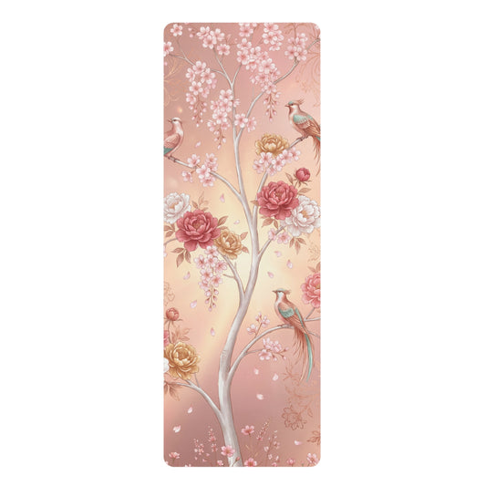 Floral Bird Rubber Yoga Mat