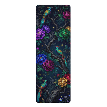 Floral Parrot Rubber Yoga Mat