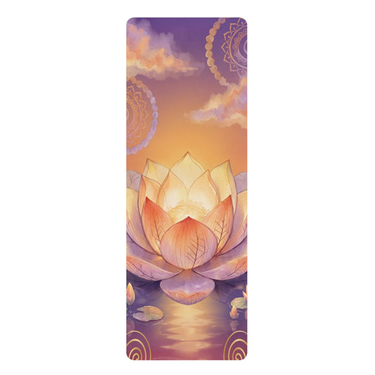 Lotus Sunrise Rubber Yoga Mat