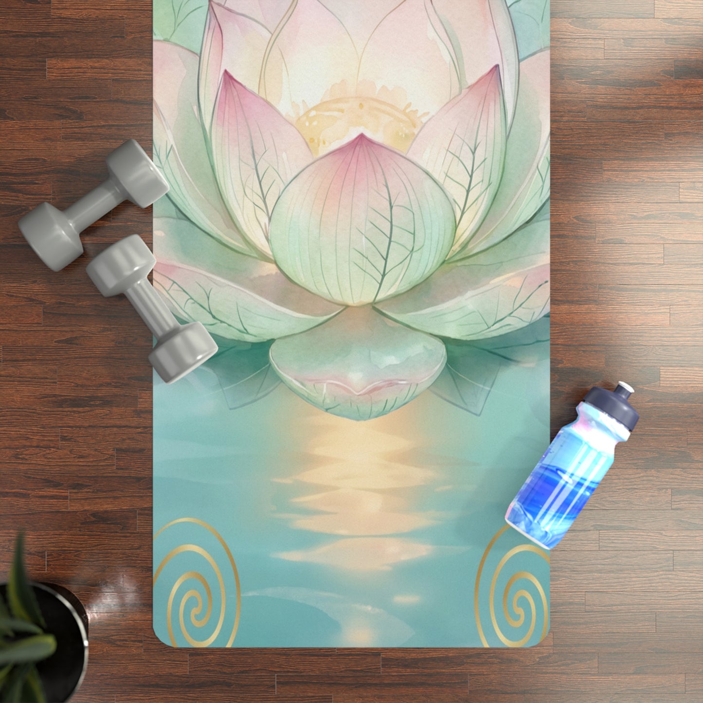 Lotus Glow Rubber Yoga Mat
