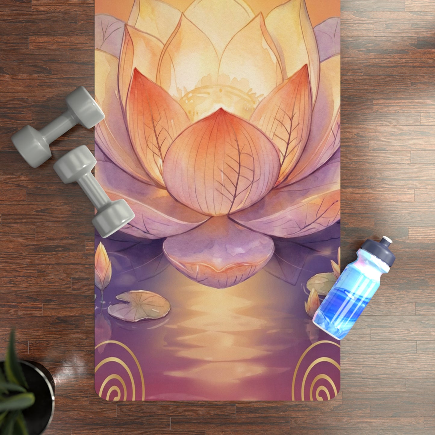 Lotus Sunrise Rubber Yoga Mat