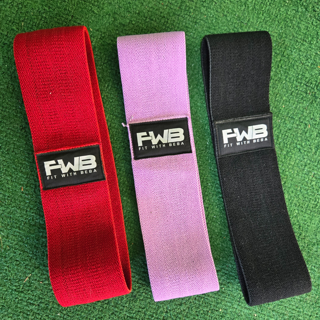 Leg Workout Resistance Bands(set of 3)(Red,Black & Purple)