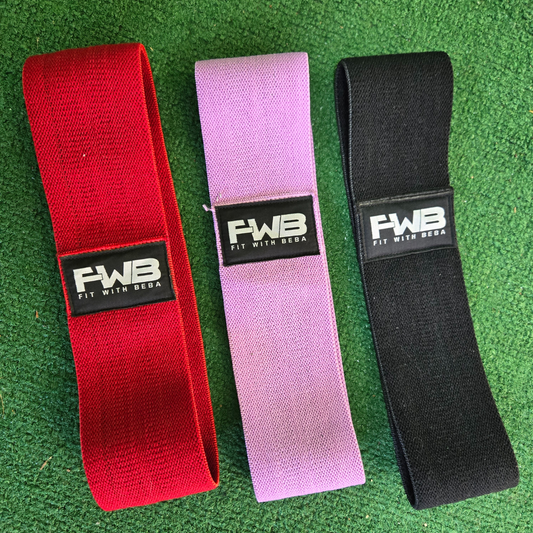 Leg Workout Resistance Bands(set of 3)(Red,Black & Purple)