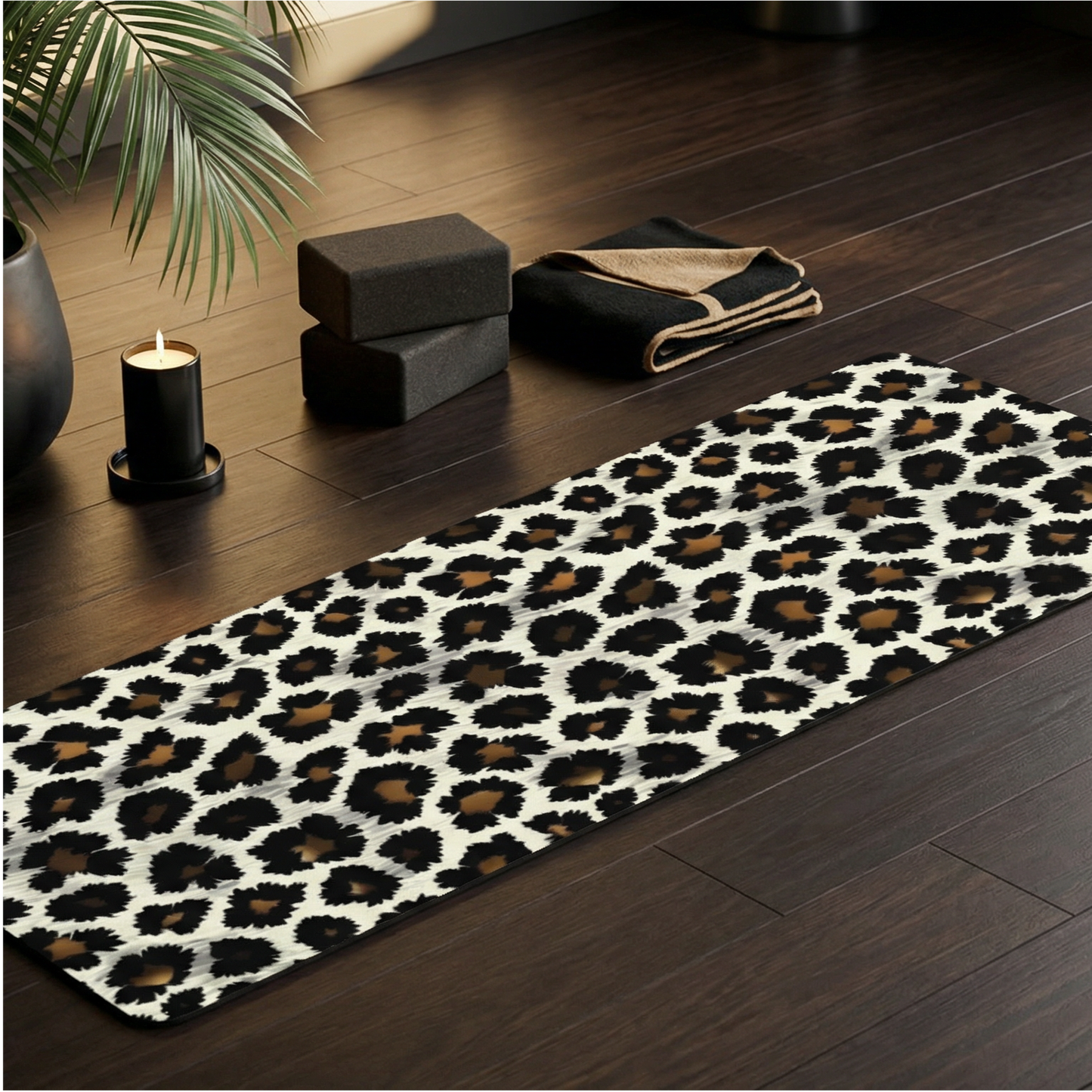 Leopard Print Rubber Yoga Mat