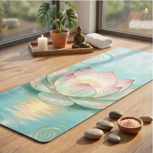 Lotus Glow Rubber Yoga Mat